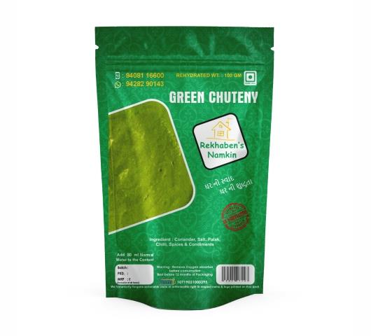 Rekhaben's Namkeen Green Chutney | Ready To Eat 45 gms