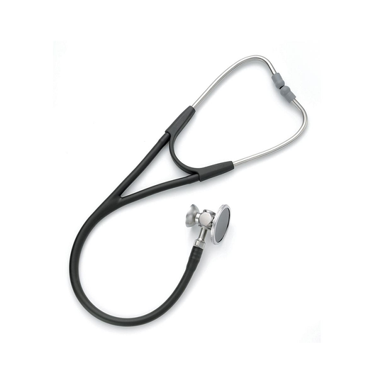 Harvey Deluxe Double Head Stethoscope, Black, 28"