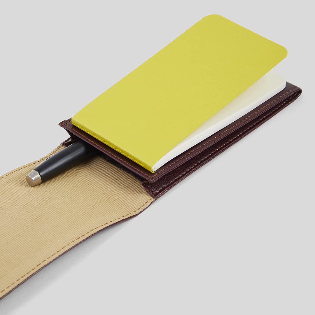 myPAPERCLIP Classic Edition Flippy Journal Nano Size Notebook | Mini Book For Gifting | Pocket Size Made Of Italian Vegan Leather | 96 Pages, Black, Pack of 1