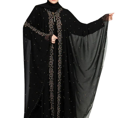 Arabian White Stone Burqa Free Size (Fits Up to 60kg Body Weight) - Modest Wear