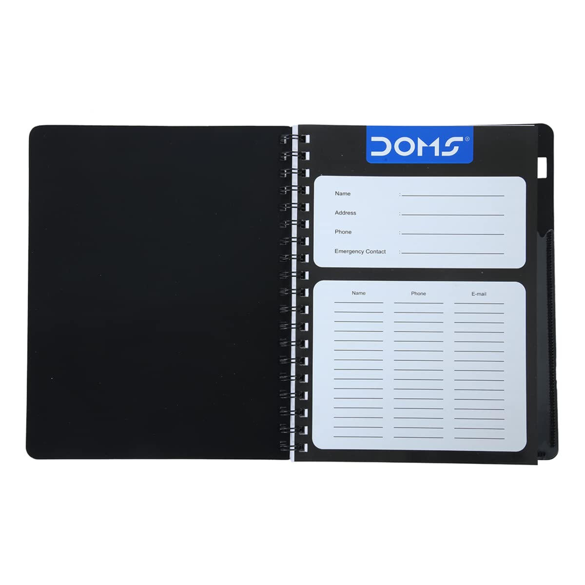 Doms Wiro Binding Notebook | 5 Subject Book | Single Line Ruled | 70GSM | 300 Pages | 25.0 x 17.8 cm | Pack of 1