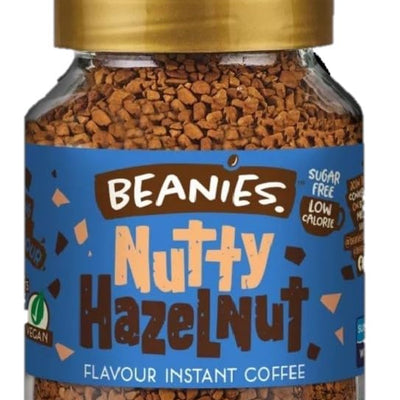 Beanies|Instant Flavoured Coffee |Nutty Hazelnut|Low Calorie, Sugar Free|50 g|Pack of 1