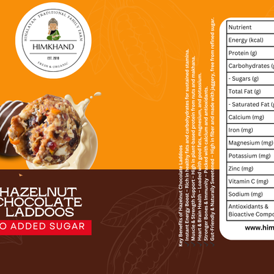 Hazelnut Chocolate Laddoos - No Added Sugar | 100% Natural