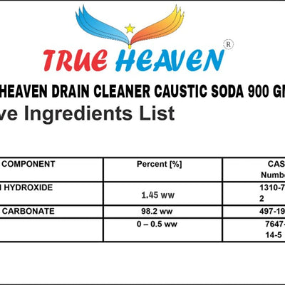 (TRUE HEAVEN) Drain Cleaner, Chimney cleaner, Soap Making caustic Soda, Iron cleaner 900gms