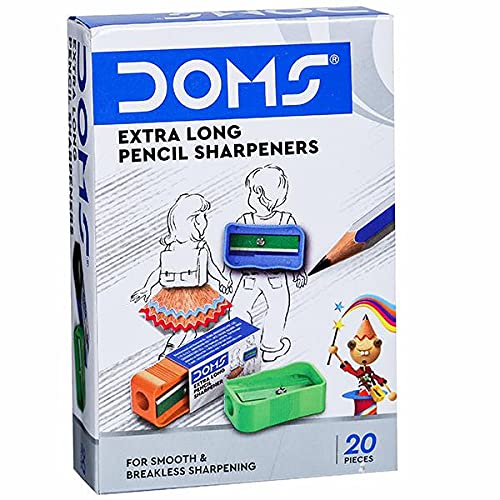 Doms Non-Toxic Extra Long Multicoloured Pencil Sharpener