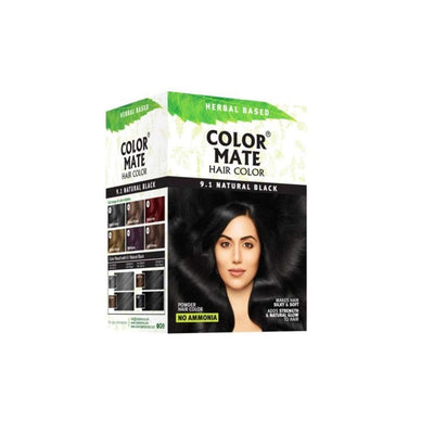 Color Mate No Ammonia Hair Color, 150g (9.1 Natural Black)