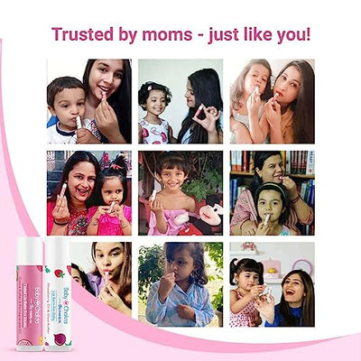 BabyChakra Nourishing Lip Balm Duo Pack for Women's & Babies/Kids, 100% Natural Ingredients, Long Lasting Non Greasy 12 Hours Moisturising, Cruelty Free (2x4.5 gm)