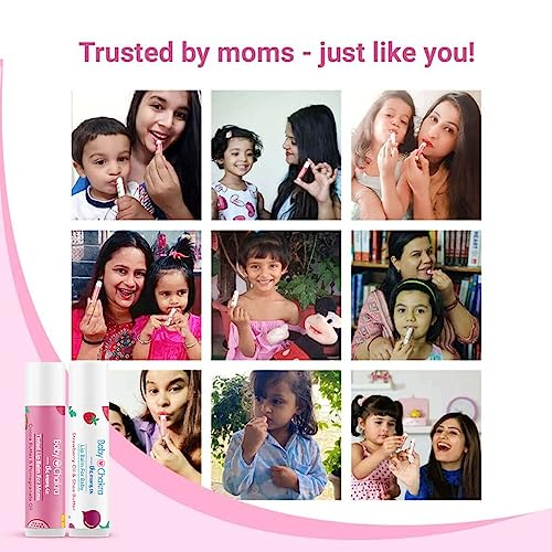 BabyChakra Nourishing Lip Balm Duo Pack for Women's & Babies/Kids, 100% Natural Ingredients, Long Lasting Non Greasy 12 Hours Moisturising, Cruelty Free (2x4.5 gm)