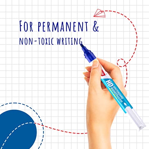 Reynolds HD Whiteboard Marker - Blue Ink, Pack of 10