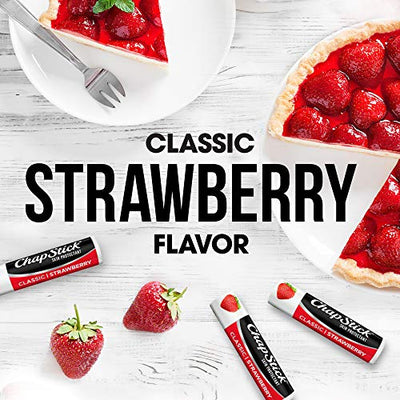 Chapstick Classic Lip Balm, Triple Pack, Strawberry, 0.15oz