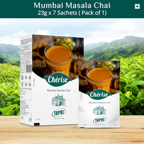 Cherise Tapri Premium Mumbai Masala Chai, Instant Tea Premix (23 g x 7 Sachets)