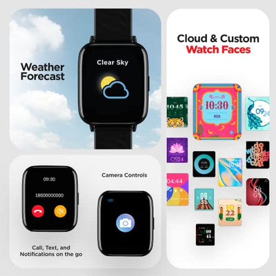 boAt Wave Prime47 Smart Watch with 1.69" HD Display, 700+ Active Modes, ASAP Charge, Live Cricket Scores, Crest App Health Ecosystem, HR & SpO2 Monitoring(Matte Black)