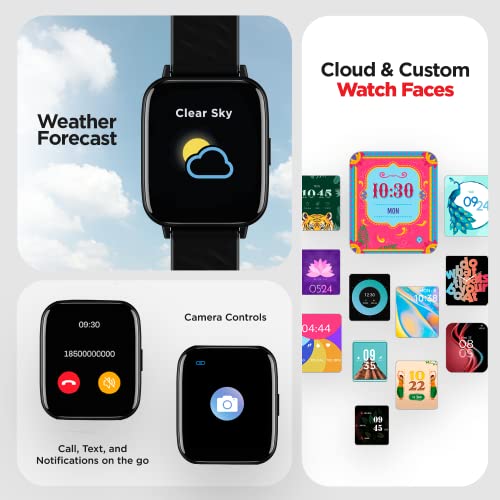 boAt Wave Prime47 Smart Watch with 1.69" HD Display, 700+ Active Modes, ASAP Charge, Live Cricket Scores, Crest App Health Ecosystem, HR & SpO2 Monitoring(Matte Black)