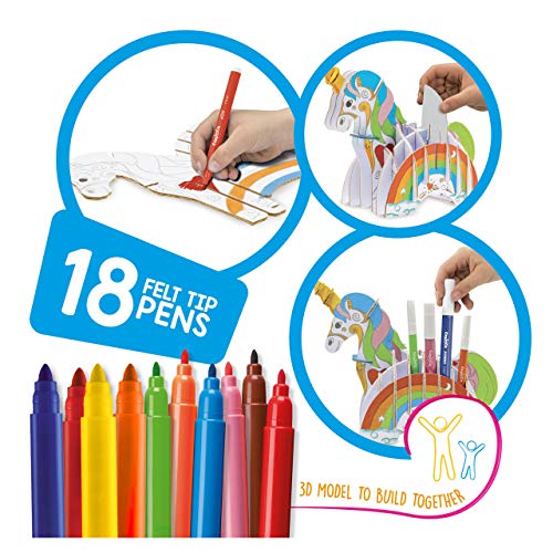 Carioca Unicorn-3D Pop-Up With 18 Color
