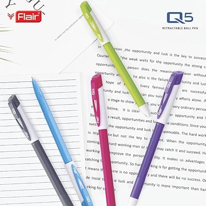 Flair 0.7 to 1mm Q5 10 Pcs Ball Pen - Blue Ink