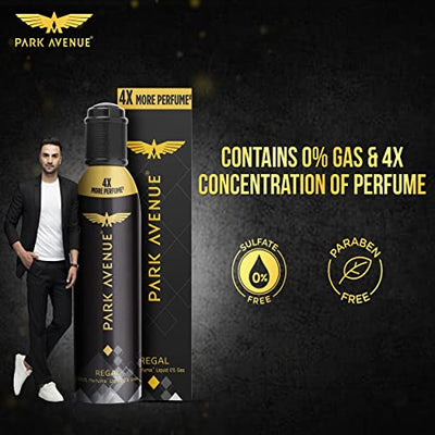 4x Park Avenue Regal NO GAS Premium Perfume For Men Long Lasting Fragrance Pack of 4 - 130ml each