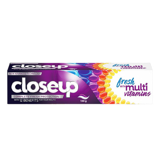 CLOSEUP COMPLETE FRESH PROTECTION TOOTHPASTE| FROM INDIA'S NO.1 GEL TOOTHPASTE| WITH MULTI-VITAMIN FORMULA, 150 G