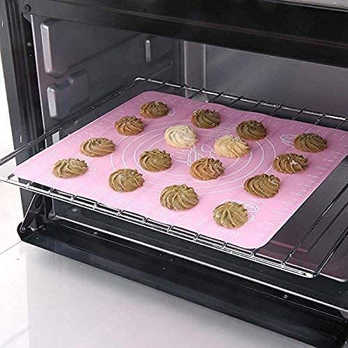 Carrot - Silicone Baking Mat Silicone Chapati Atta Kneading Mat Non-Stick Fondant Rolling Mat Stretchable for Kitchen Roti Chapati (Baking Mat 50 * 40 cm) (Color May Vary, 1)