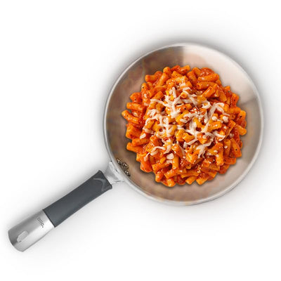Allo Stainless Steel Triply Fry Pan/Skillet for Curry/Stir-Fry/Deep-Fry/DryVeg/Sauté/Cooking Induction Friendly, Naturally Non-Stick with Handle Steel Pan | 10 Years Warranty, 24cm, 2 litres