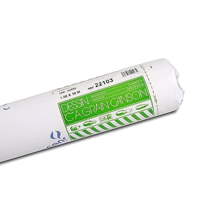 Canson C à Grain Drawing 180 GSM Fine Grain 1.5 x 10 M Paper Roll(Natural White, 1 Roll)