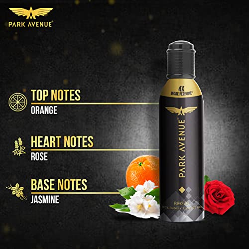 4x Park Avenue Regal NO GAS Premium Perfume For Men Long Lasting Fragrance Pack of 4 - 130ml each