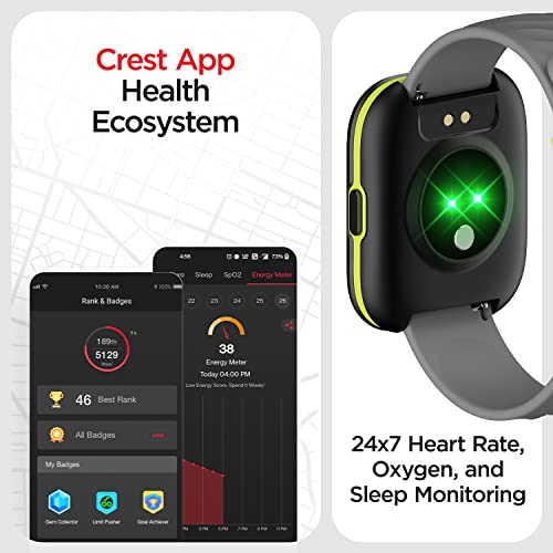 boAt Smart Watch Xtend Sport with 700+ Active Modes,Sporty Design,30 Mins ASAP™ Charge,Live Cricket Scores,1.69" HD Display,Crest Health Ecosystem & 7 Days Battery Life(Ashen Grey)