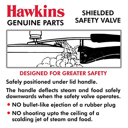 5x Hawkins Aluminium Safety Valve For All Hawkins Pressure Cookers From 1.5 Litre To 14 Litre, Black, Standard (Hsfvalce) - Pack of 5