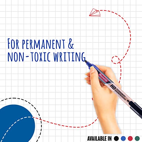 Reynolds HD permanent marker - Blue Ink, Pack of 5