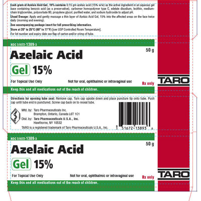 Azelaic Acid Gel 15% Topical Treatment 50 grams (RX)