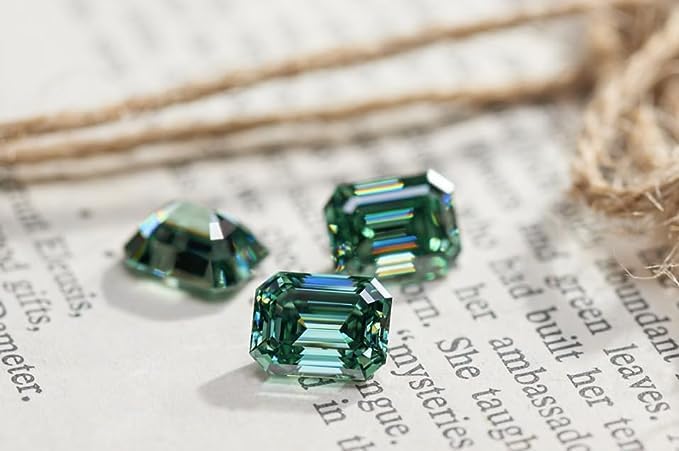 Akshita gems Natural Emerald Stone with Lab Certified Card/Zambian Quality 10.25 Carat / 9.52 Ratti Unheated Untreated Green Original Emerald/Panna Loose Precious