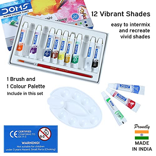 Doms 12 Shades Water Color Tube Set