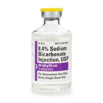 Sodium Bicarbonate 8.4% Injection 50 ml Vial, 25/pack (Rx)