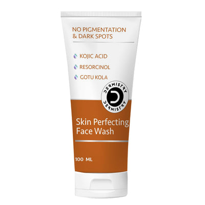 Dermistry 1% Kojic Acid Instant Pigmentation D De Tan Dark Spots Removal Skin Lightening Brightening Glowing Fairness Face Wash For Men Women - 100ml