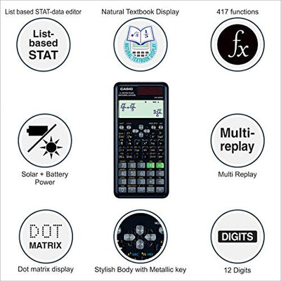 Casio FX-991ES Plus-2nd Edition Scientific Calculator, Black
