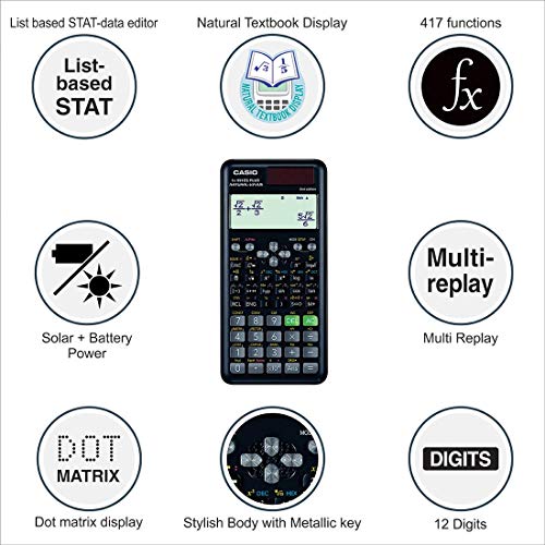 Casio FX-991ES Plus-2nd Edition Scientific Calculator, Black