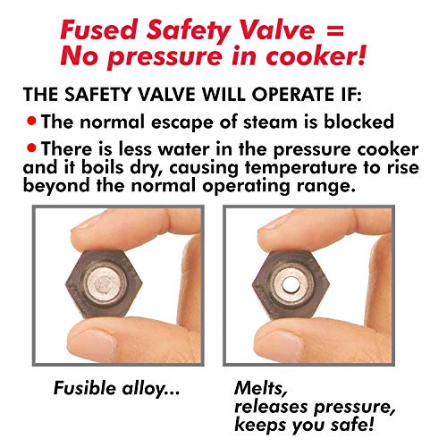 5x Hawkins Aluminium Safety Valve For All Hawkins Pressure Cookers From 1.5 Litre To 14 Litre, Black, Standard (Hsfvalce) - Pack of 5