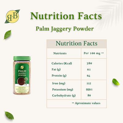 B&B Organics Karupatti/Palm Jaggery Powder - 1 kg/Traditional Palm Jaggery powder/Karupatti Thool