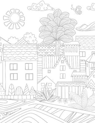 Cityscape- Colouring Book for Adults (Adult Coloring Activity Book)