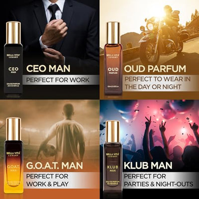 Bella Vita Luxury Man Perfume Gift Set 4x20 ml & Bella Vita Luxury Unisex Luxury Perfume Gift Set 4x20 ML