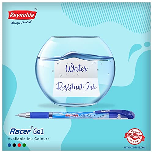 Reynolds Racer 0.5mm Gel Pen - Blue Ink, Pack of 7