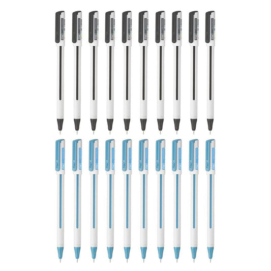 FLAIR Yolo Gel Pen Stand  Blue, Black Ink, Pack of 20 Pens