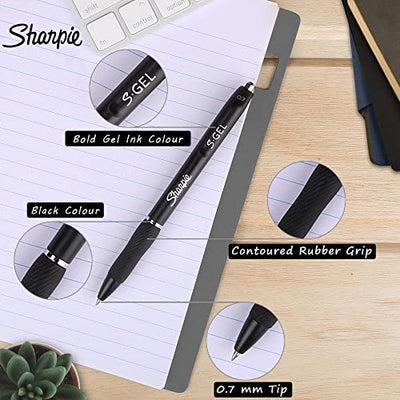 Sharpie Gel Pen 0.7Mm Black, 4 Markers
