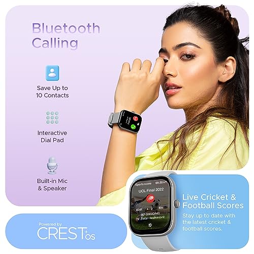 boAt Wave Sigma Smartwatch with 2.01" HD Display,Bluetooth Calling, Coins, DIY Watch Face Studio, 700+ Active Modes, HR&SpO2 Monitoring, Energy and Sleep Scores,IP67(Cool Grey)