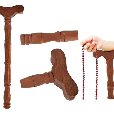 BITONA® Wooden Danda, teki T Shaped Yoga Danda, Mala jaap Hand Stand, Meditation Stick, Wooden Staff, Traditional, Indian Stick Used by Rishi Yogi(1 Stick only)