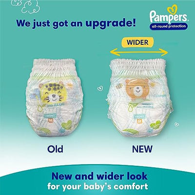 Pampers All round Protection Pants Style Baby Diapers, Medium (M) Size, 76 Count, Anti Rash Blanket, Lotion with Aloe Vera, 7-12kg Diapers
