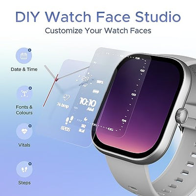 boAt Wave Sigma Smartwatch with 2.01" HD Display,Bluetooth Calling, Coins, DIY Watch Face Studio, 700+ Active Modes, HR&SpO2 Monitoring, Energy and Sleep Scores,IP67(Cool Grey)