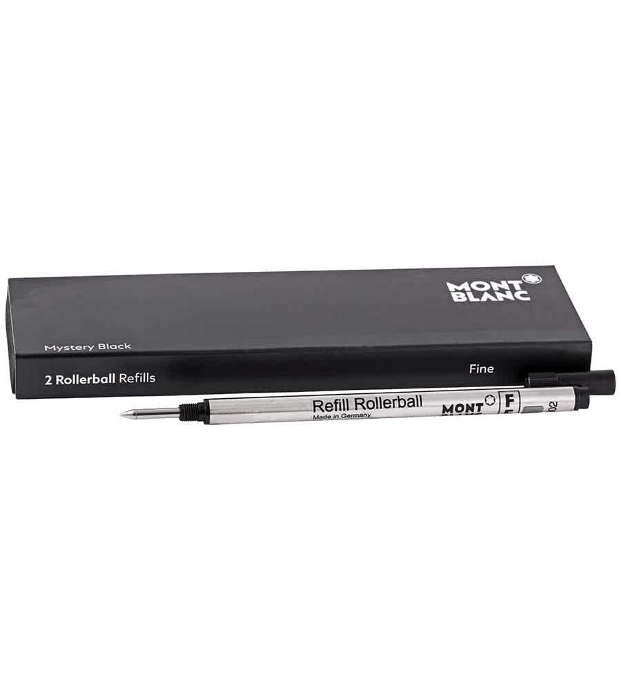 Mont Blanc Rollerball Refill, Fine, 2X1, Mystery Black (105162)