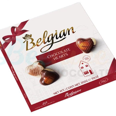 Belgian Chocolate Hearts, Milk Chocolate, 200g Gift Box