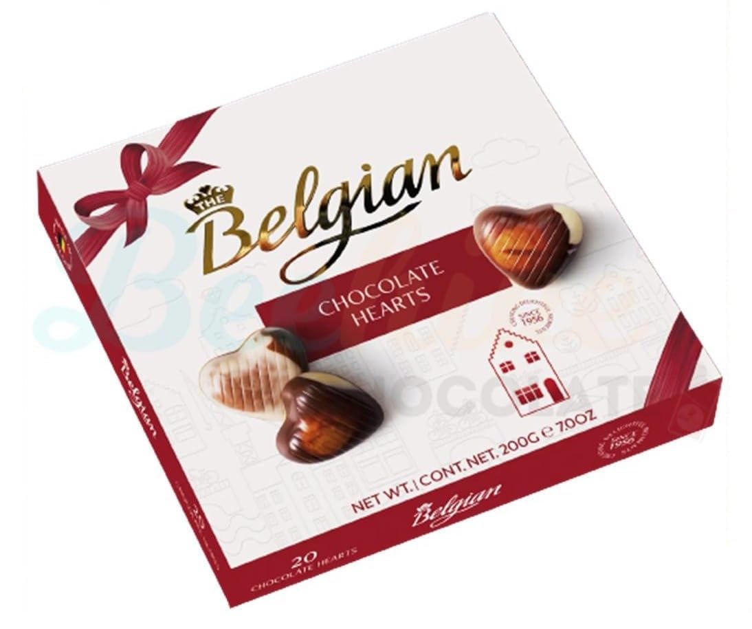 Belgian Chocolate Hearts, Milk Chocolate, 200g Gift Box