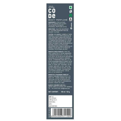 4x Wild Stone CODE Platinum Body Perfume for Men, 150ml each - Pack of 4